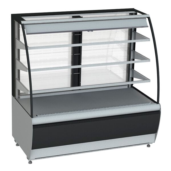 Витрина холодильная Polus K70 VM 1,3-2 9006-9005 (ВХСв-1,3д Сarboma ТЕХНО (открытая))